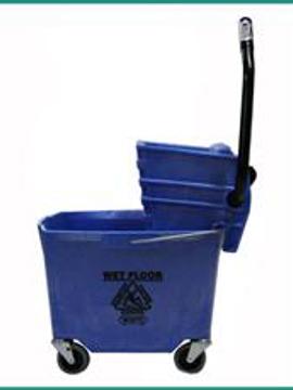 Janitorial Supplies Mop Bucket - Mop Bucket W/SP Wringer 35QT Blue Structural Foam